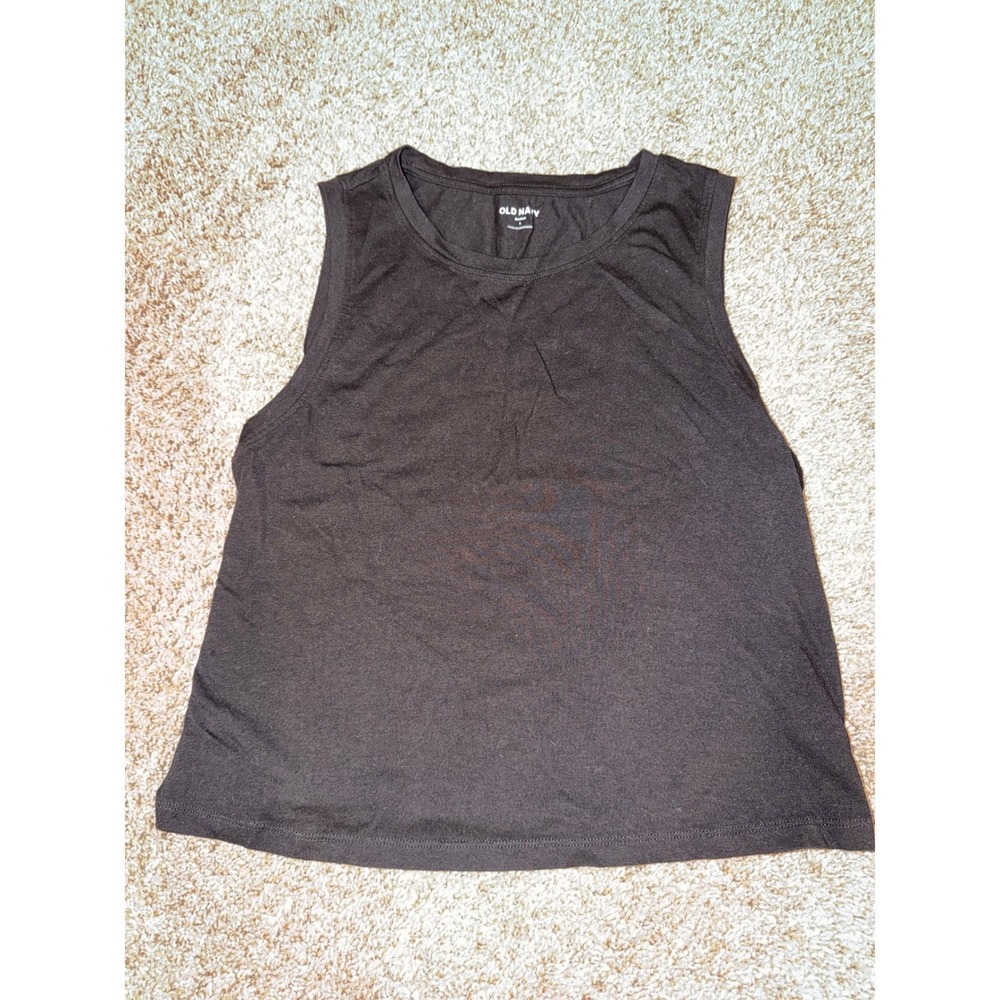 Old Navy Bestee Tank Top Lot of 3 Womens Large Black Blue Green Crop (606)